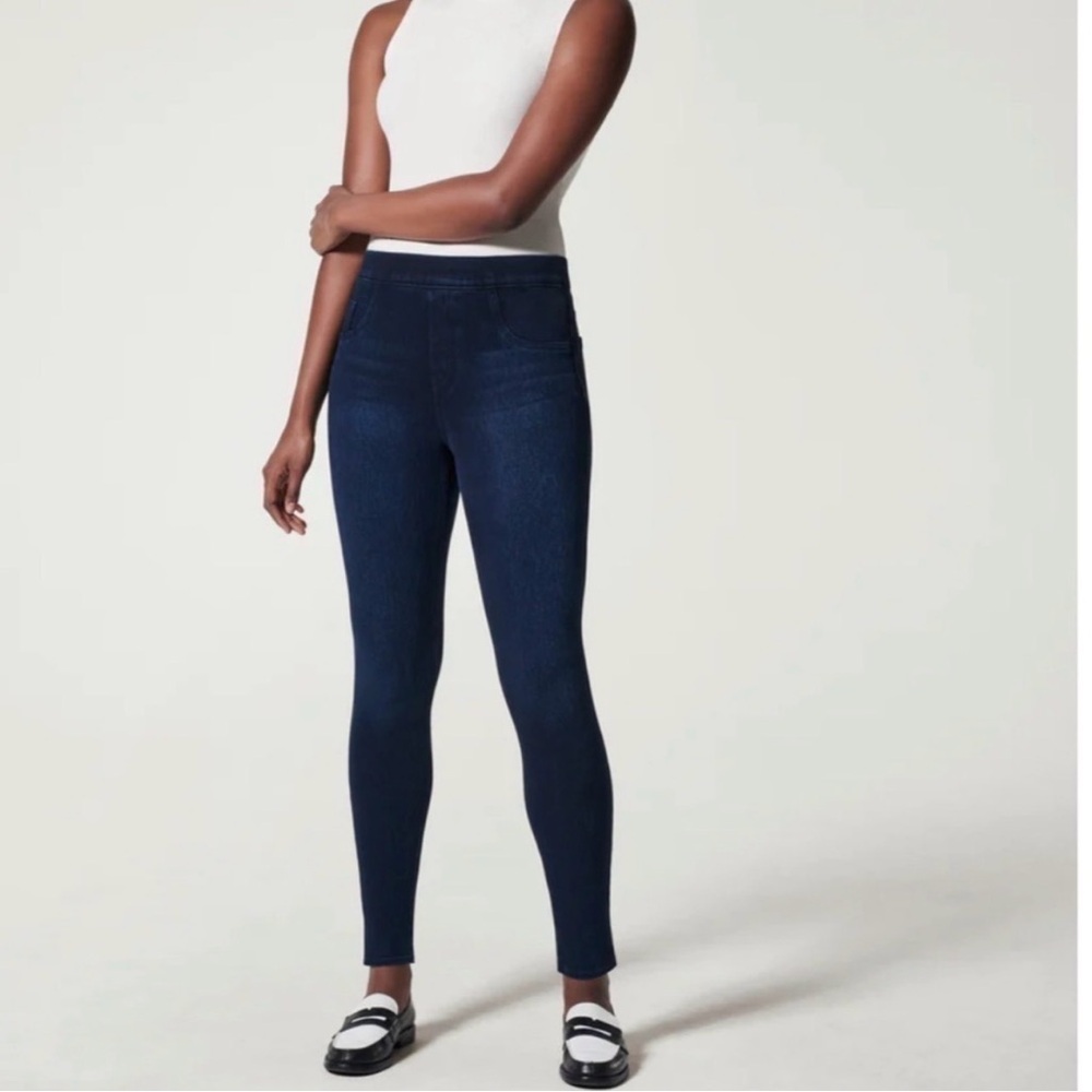 SPANX Jean-Ish Ankle Leggings, Size 1X, Twilight Rinse